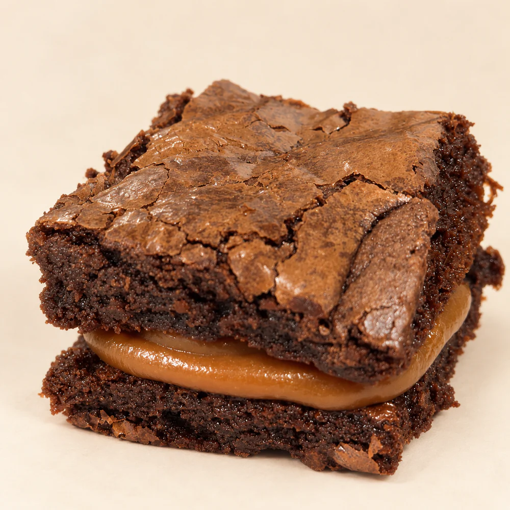 Brownie recheado da Delícias da Dê